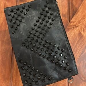 Black Studded Clutch